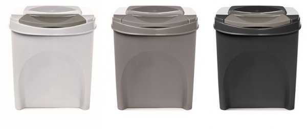 Mülleimer Abfalleimer Mülltrennsystem 1x25L Box Grau