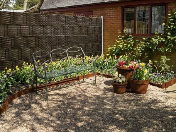 Sichtschutzstreifen Sichtschutz Rattan mit Clips 19x255cm - Honiggelb