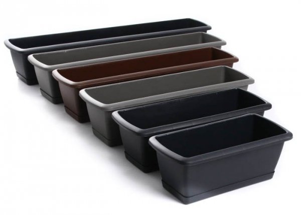 Balkonkasten Geländerkasten Blumentopf Respana Set 900 braun