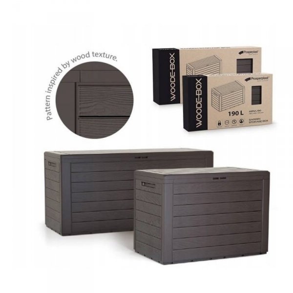 Gartenbox Auflagenbox Woodebox 190L Anthrazit