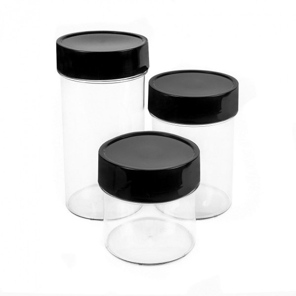 Lebensmittelbehälter Vorratsdosen Zuckerbehälter Streudose 2,4L Schwarz