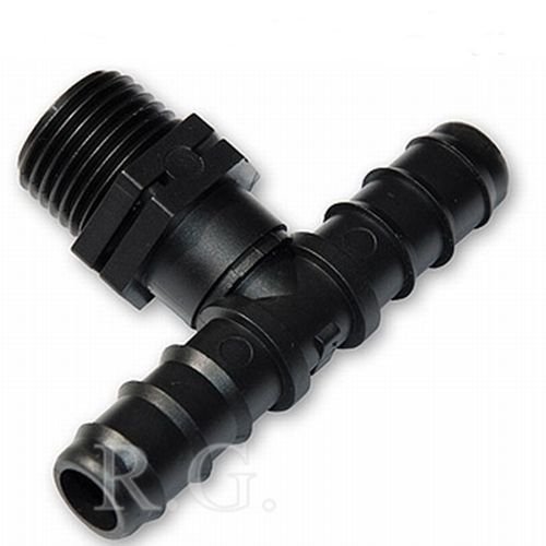 T-Verteiler für Tropfschlauch 2x20mm und 1/2&quot; AG