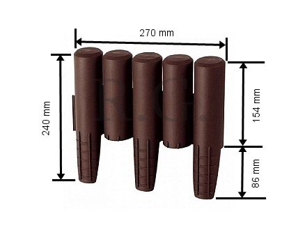 Palisade 2,7m in braun