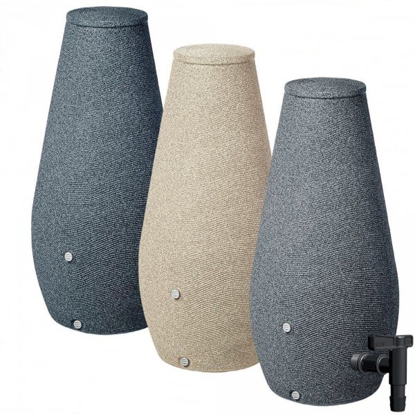 Regentonne 200L Regenbehälter Regentank Regenfass Welle-Design - Beige