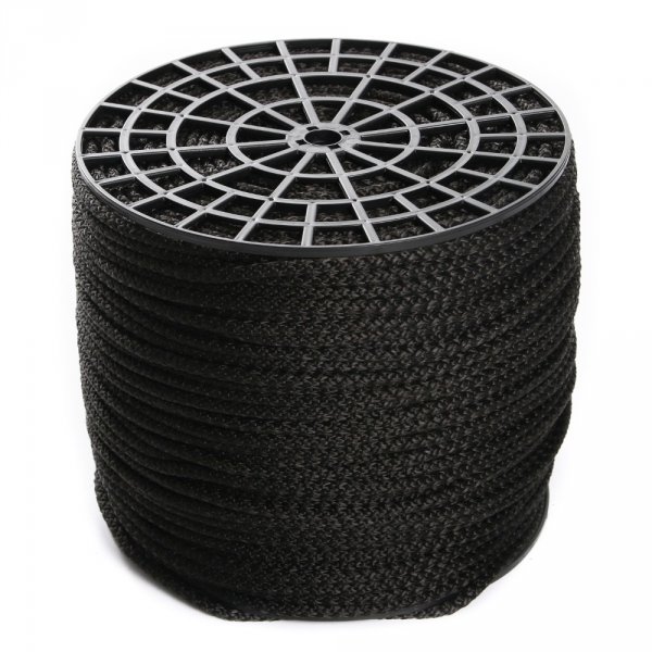 Schnur Band Flechtschnur Flechtkordel Kordel Polyester Basteln Seil - 40m 8mm Schwarz