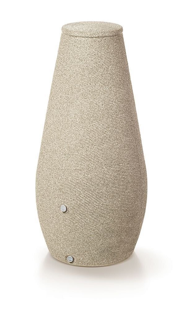 Regentonne 200L Regenbehälter Regentank Regenfass Welle-Design - Beige