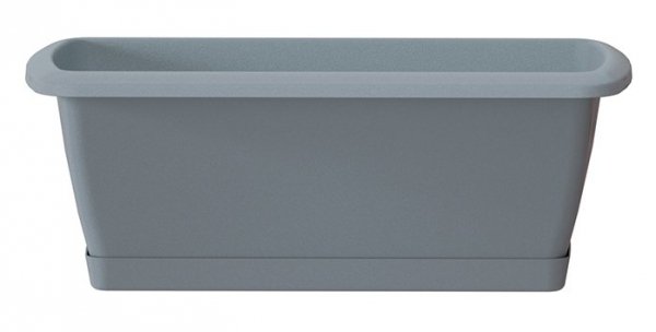 Balkonkasten Geländerkasten Blumentopf Respana Set 600 grau