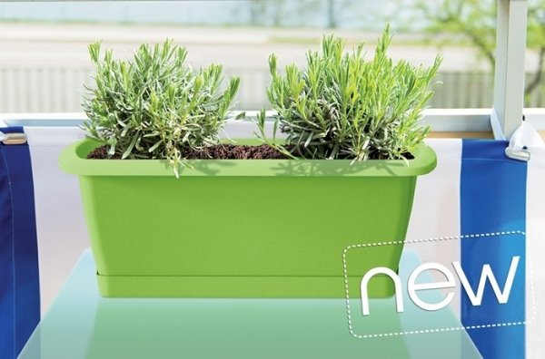 Balkonkasten Geländerkasten Blumentopf Respana Set 600 anthrazit