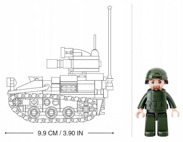 Klemmbausteine Spielbausteine Militär -  Panzer militärisches Kettenfahrzeug Wiesel 2in1  G135376 