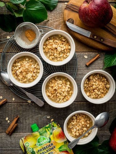 Crumble z jabłkami bez pieczenia