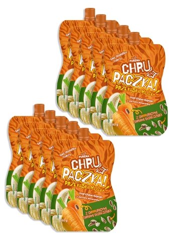 Chrupaczka przekąska marchew-banan ze słonecznikiem 180g x 10sztuk