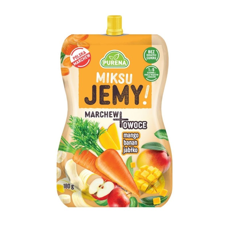 MiksuJEMY przekąska MARCHEW + mango-banan-jabłko 180g