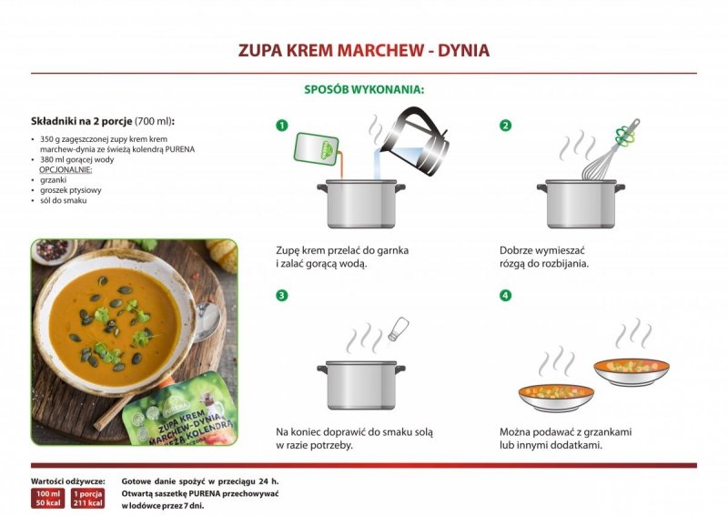 Zupa krem marchew-dynia zagęszczona 350g x 4szt