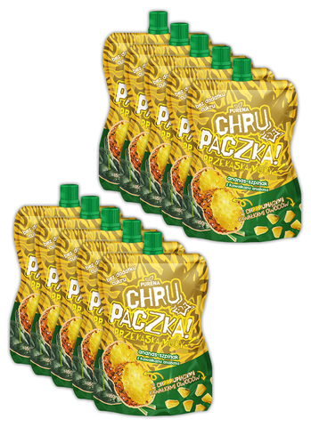 Chrupaczka przekąska ananas-szpinak z kawałkami ananasa 180g x 10sztuk