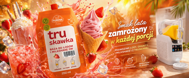 Truskawka baza do lodów i milkszejków 250 ml na 10 porcji