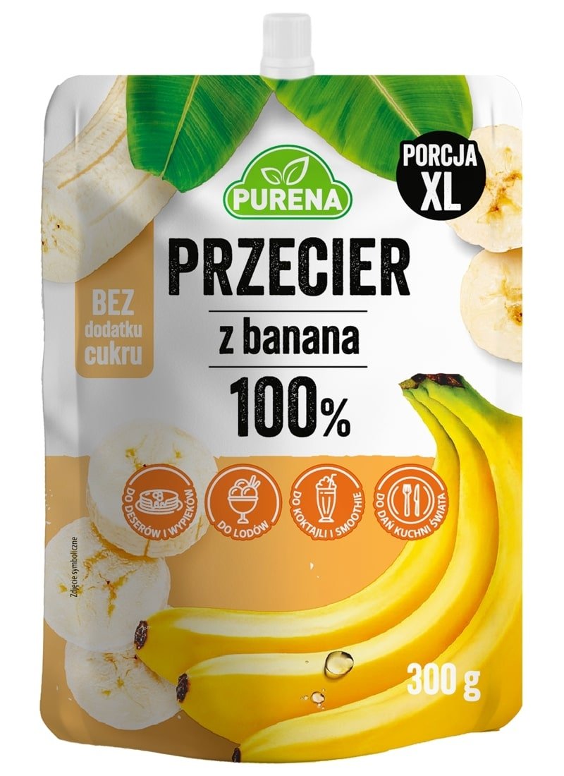 Przecier mus owocowy 100% bez cukru bananowy  300g
