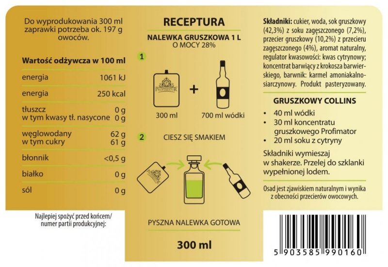 Zaprawka na nalewkę GRUSZKA box 9x300ml