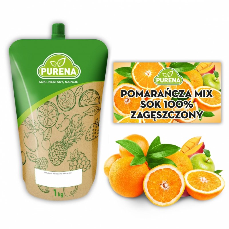 Sok pomarańczowy MIX 100% zagęszczony 3x1kg na 15l