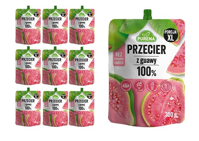 Przecier mus owocowy 100% bez cukru z guawy 300g x 10sztuk