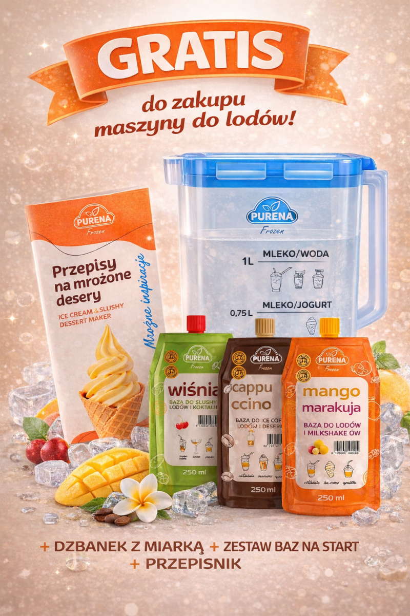 Granitor Maszyna do lodów Purena Frozen + Bazy lodowe GRATIS