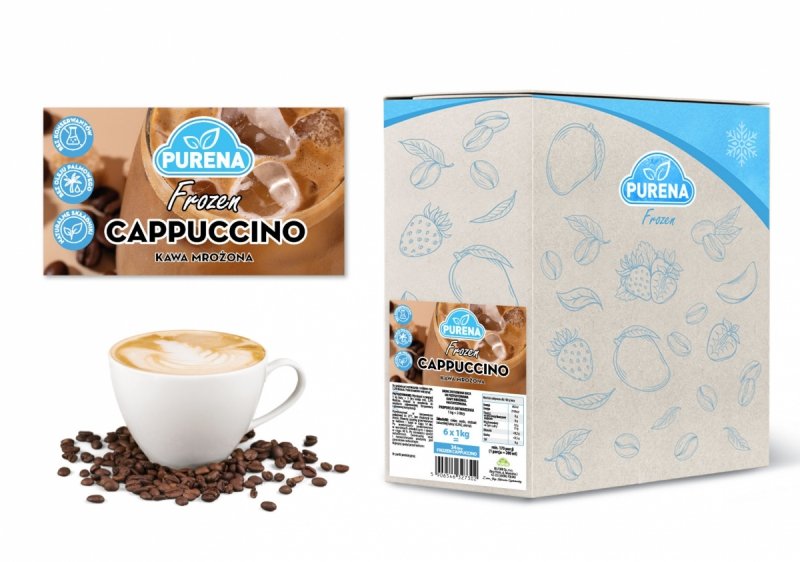 Baza do kawy mrożonej FROZEN COFFEE oraz lodów CAPPUCINO PURENA box 6x1kg