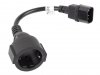 Lanberg Przedłużacz kabla zasilającego IEC 320 C14 - Schuko 20cm czarny