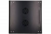 Extralink Szafka wisząca rack 12U 600x600 czarna szklane drzwi