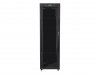 Lanberg Szafa instalacyjna rack stojąca 19 42u 600x600 czarna, drzwi szklane lcd (Flat pack)