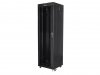 Lanberg Szafa instalacyjna rack stojąca 19 42u 600x600 czarna, drzwi szklane lcd (Flat pack)