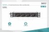 Digitus Listwa zasilająca do szaf 10 RACK 4xSchuko, 2m 1xUnischuko, 16A, aluminiowa