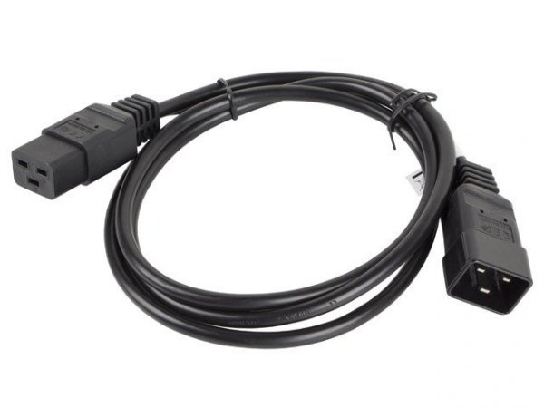 Lanberg Przedłużacz kabla zasilającego IEC 320 C19 - C20 VDE 1.8M VDE    czarny