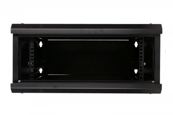 Extralink Szafka wisząca rack 4U 600x600 czarna szklane drzwi