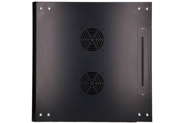Extralink Szafka wisząca rack 6U 600x600 czarna szklane drzwi