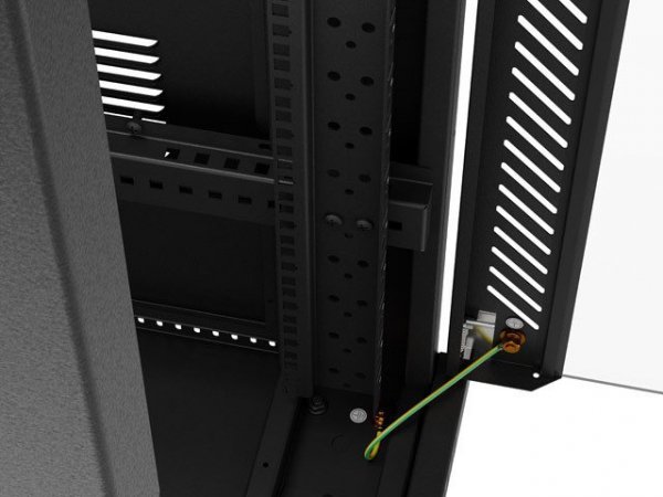 Lanberg Szafa instalacyjna rack stojąca 19 cali 32U 600x1000 drzwi przeszklone LCD czarna (Flat pack)