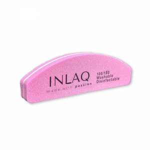 INLAQ Mini Polerka do Paznokci 100/180 Różowa Łódka Buffer Pilnik