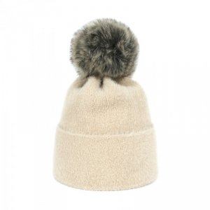 Czapka Soft Fluff Jasny Beż