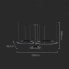 Oprawa Zwieszana V-TAC 57W LED Czarna VT-7824 3000K 6840lm