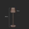 Lampka Biurkowa Nocna V-TAC 1,5W LED Ładowanie Ściemnianie IP54 Brąz, Corten VT-7997 3000K 150lm