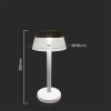 Lampka Biurkowa Nocna V-TAC 3W LED 28cm Ładowanie USB Ściemnianie Biała VT-75002 3000K-6000K 110lm