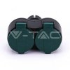 Adapter Ogrodowy V-TAC 2 Gniazda, IP44 Schuko VT-1102-2