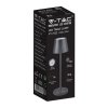 Lampka Biurkowa Nocna V-TAC 2W LED Ładowanie Ściemnianie IP54 Szara VT-7522 3000K 200lm