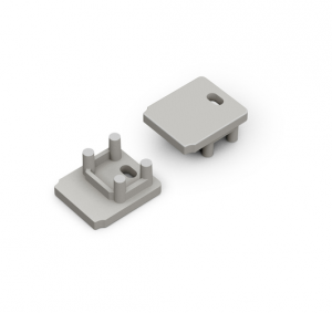 Zaślepka HIDE10 z otworem szary 