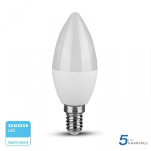 Żarówka LED V-TAC SAMSUNG CHIP 7W E14 Świeczka VT-268 3000K 600lm 5 Lat Gwarancji