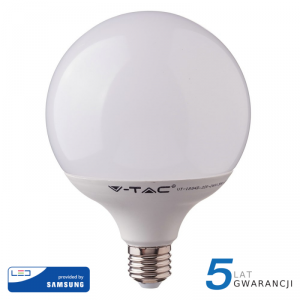 Żarówka LED V-TAC SAMSUNG CHIP 18W E27 Kula Glob G120 VT-288 4000K 2000lm 5 Lat Gwarancji