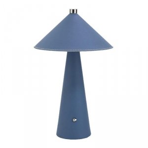 Lampka stołowa nocna V-TAC 3W LED 33cm CCT ładowanie USB-C ściemnianie niebieska skóra VT-10117 3000K-6000K 240lm
