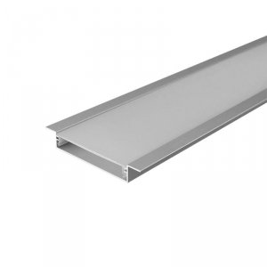 Profil do LED zestaw, ALU anodowany wpuszczany V-TAC 2mb klosz mleczny 49,8x9.8mm VT-71004 5 lat gwarancji