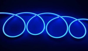 NEON LED 12V 8X16 PCV 1M NIEBIESKI IP67