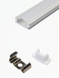 Profil LP-A  prosty biały 2m kpl. klosz zaślepki uchwyty 