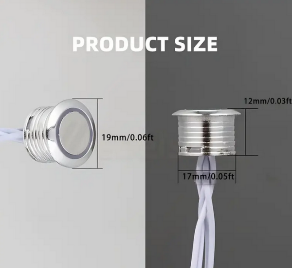 Włącznik dotykowy srebrny z funkcją ściemniania