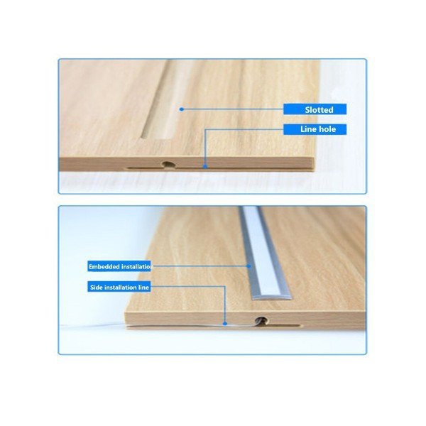 Profil LP-B wpuszczany biały 2m kpl. klosz zaślepki 